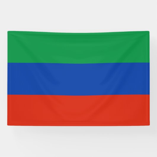 Vlag van Dagestan Spandoek (Horizontaal)