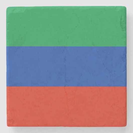 Vlag van Dagestan Stenen Onderzetter (Voorkant)