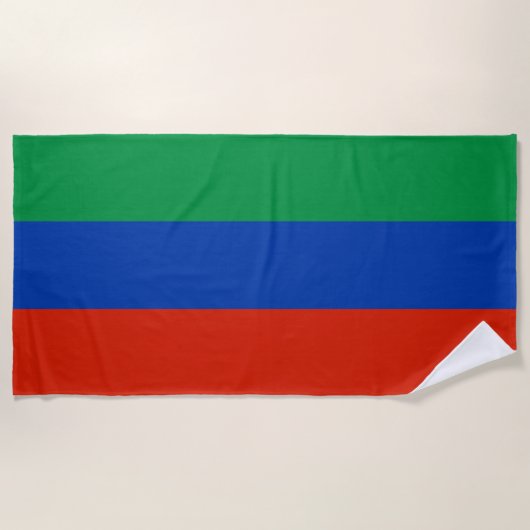Vlag van Dagestan Strandlaken (Voorkant)