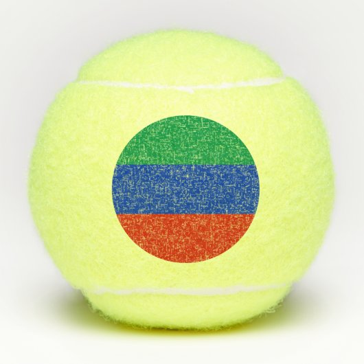 Vlag van Dagestan Tennisballen (Voorkant)