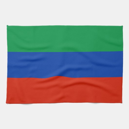 Vlag van Dagestan Theedoek (Horizontaal)