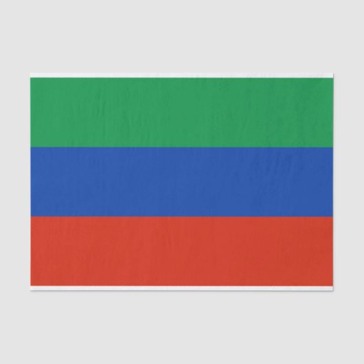 Vlag van Dagestan Tissuepapier (Voorkant)