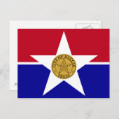 Vlag van Dallas, Briefkaart Texas (Voorkant / Achterkant)