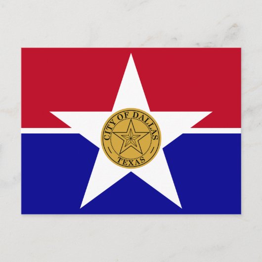Vlag van Dallas, Briefkaart Texas (Voorkant)