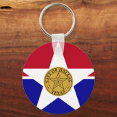 Vlag van Dallas, Sleutelhanger Texas (Voorkant)