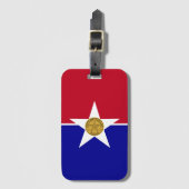 Vlag van Dallas, Texas Bagagelabel (Voorkant (verticaal))