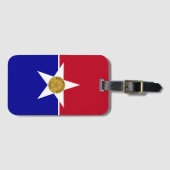 Vlag van Dallas, Texas Bagagelabel (Voorkant (horizontaal))