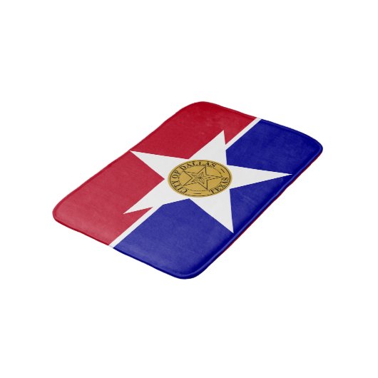 Vlag van Dallas, Texas Bath Mat (Gekanteld)