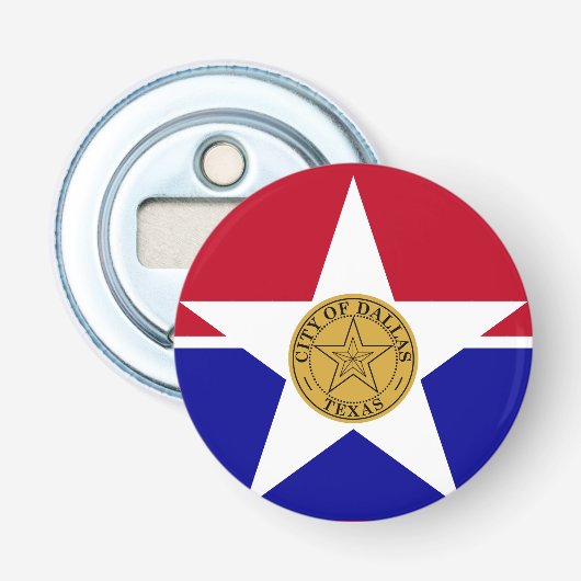 Vlag van Dallas, Texas Bottle Opener (Voorkant)