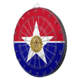 Vlag van Dallas (Texas) Dartbord (Voorkant Rechts)