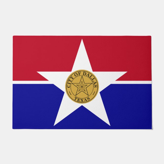 Vlag van Dallas (Texas) Deurmat (Voorkant)