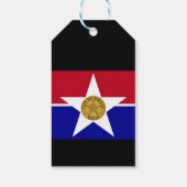 Vlag van Dallas, Texas Gift Labels Cadeaulabel (Achterkant)