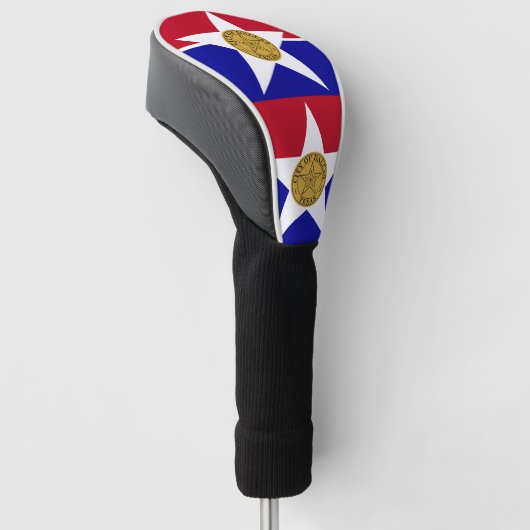 Vlag van Dallas, Texas Golf Head Hoesje Golfheadcover (Schuin)