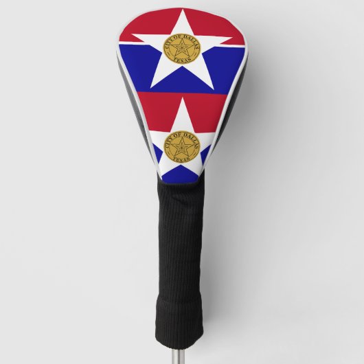 Vlag van Dallas, Texas Golf Head Hoesje Golfheadcover (Voorkant)