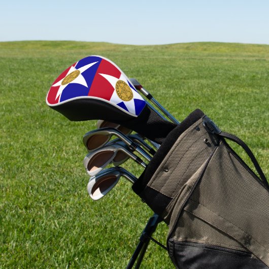 Vlag van Dallas, Texas Golf Head Hoesje Golfheadcover (Insitu)