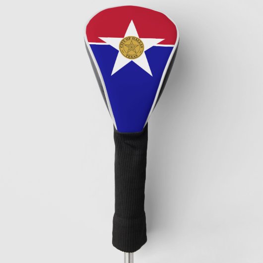 Vlag van Dallas, Texas Golfheadcover (Voorkant)