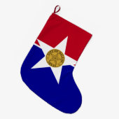Vlag van Dallas (Texas) Grote Kerstsok (Voorkant (Hangend))