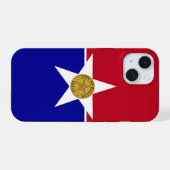 Vlag van Dallas, Texas iPhone 15 Case (Achterkant horizontaal)