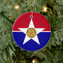 Vlag van Dallas (Texas) Keramisch Ornament