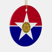 Vlag van Dallas (Texas) Keramisch Ornament (Rechts)