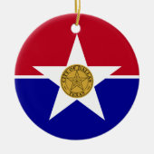 Vlag van Dallas (Texas) Keramisch Ornament (Voorkant)
