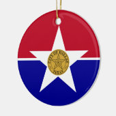 Vlag van Dallas (Texas) Keramisch Ornament (Links)
