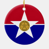Vlag van Dallas (Texas) Keramisch Ornament (Achterkant)