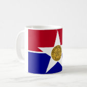 Vlag van Dallas (Texas) Koffiemok (Voorkant links)