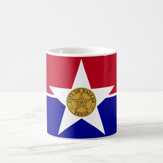 Vlag van Dallas (Texas) Koffiemok (Center)