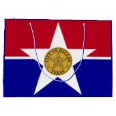Vlag van Dallas, Texas Large Gift Bag Groot Cadeauzakje (Achterkant)
