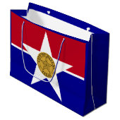 Vlag van Dallas, Texas Large Gift Bag Groot Cadeauzakje (Voorkant Gekanteld)