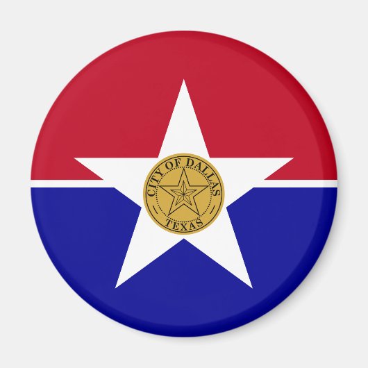 Vlag van Dallas (Texas) Magneet (Voorkant)