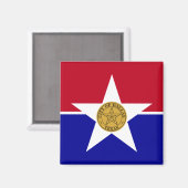 Vlag van Dallas (Texas) Magneet (Voorkant / Achterkant)