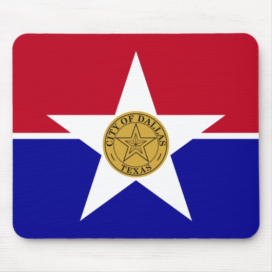 Vlag van Dallas (Texas) Muismat (Voorkant)