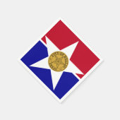 Vlag van Dallas, Texas Napkins Servet (Hoek)