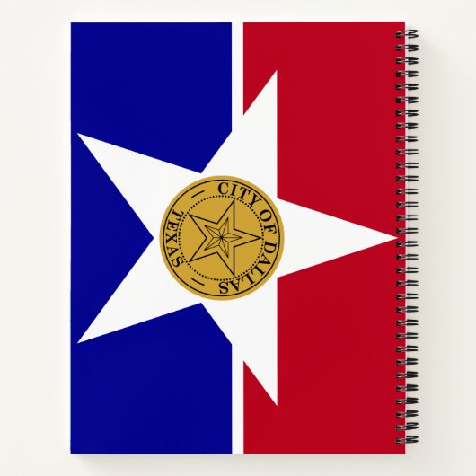 Vlag van Dallas (Texas) Notitieboek (Achterkant)