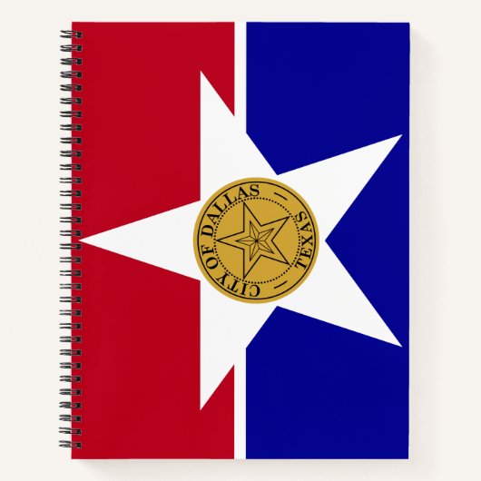 Vlag van Dallas (Texas) Notitieboek (Voorkant)
