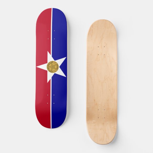 Vlag van Dallas (Texas) Persoonlijk Skateboard (Voorkant)