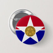 Vlag van Dallas, Texas Pinback Button (Voorkant /achterkant)