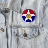 Vlag van Dallas, Texas Pinback Button (In situ)