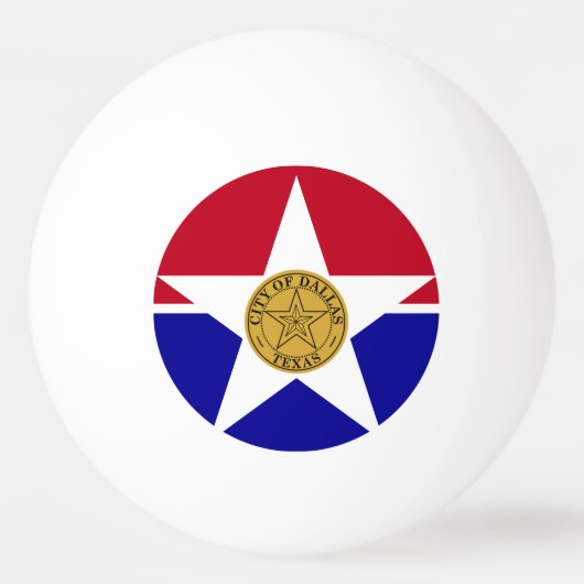 Vlag van Dallas, Texas Ping-Pong Ball (Voorkant)