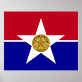 Vlag van Dallas (Texas) Poster (Voorkant)