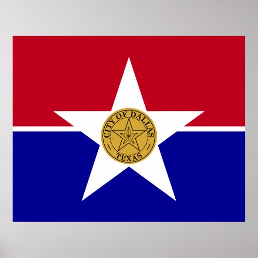 Vlag van Dallas (Texas) Poster (Voorkant)