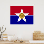 Vlag van Dallas (Texas) Poster (Keuken)