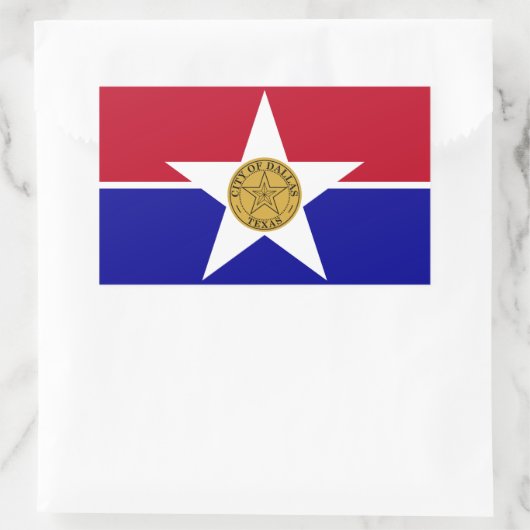 Vlag van Dallas, Texas Rectangular Sticker (Tas)