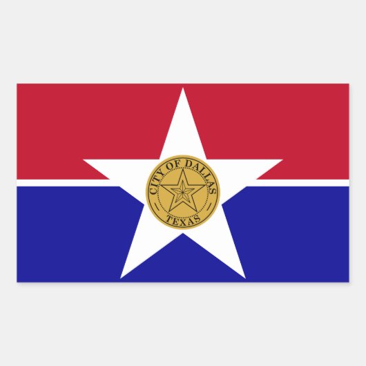 Vlag van Dallas, Texas Rectangular Sticker (Voorkant)