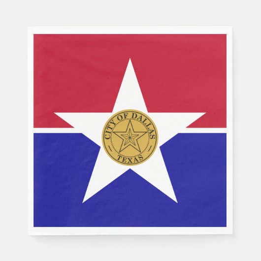 Vlag van Dallas (Texas) Servet (Voorkant)