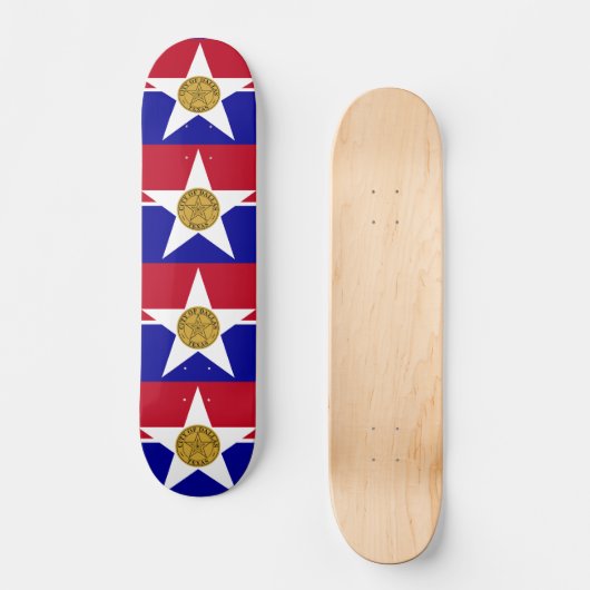 Vlag van Dallas, Texas Skateboard (Voorkant)