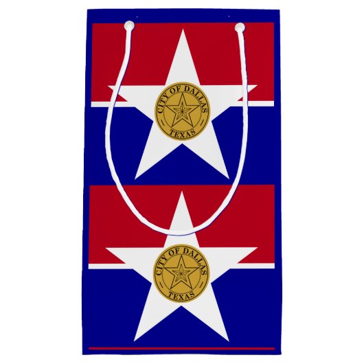 Vlag van Dallas, Texas Small Gift Bag Klein Cadeauzakje (Voorkant)