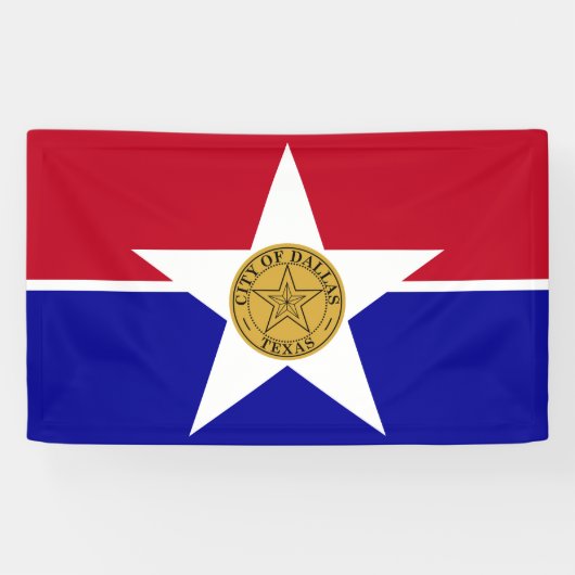 Vlag van Dallas (Texas) Spandoek (Horizontaal)